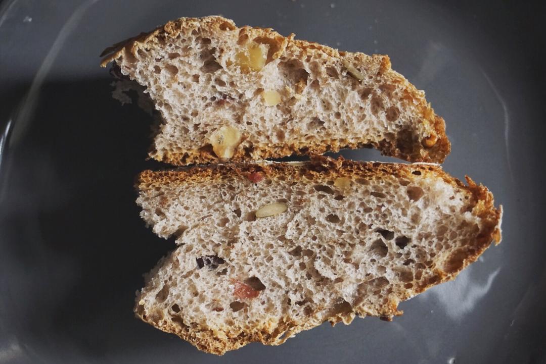 欧包，酒酿玫瑰桂圆软欧，养生系