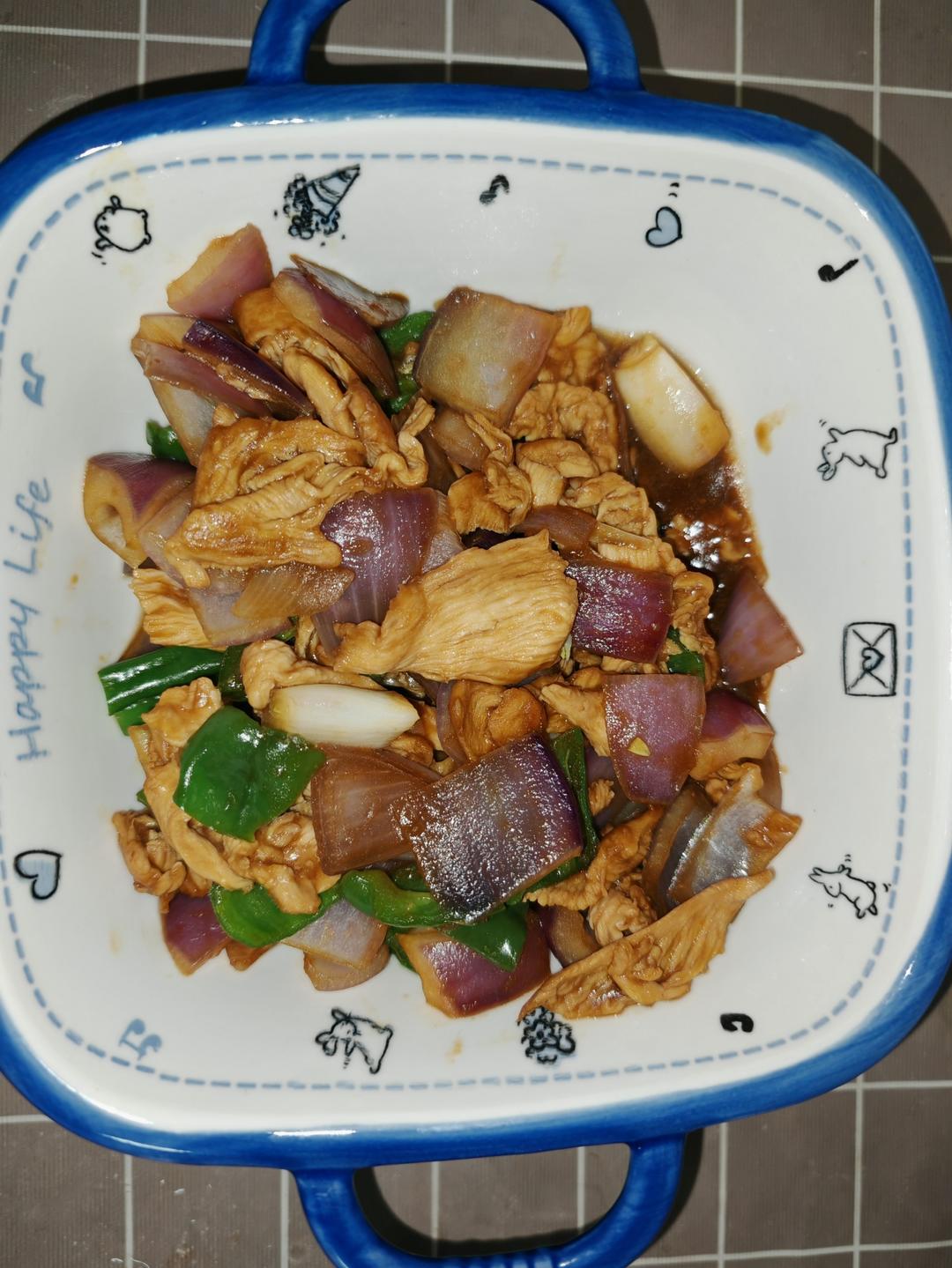 鸡胸肉炒洋葱