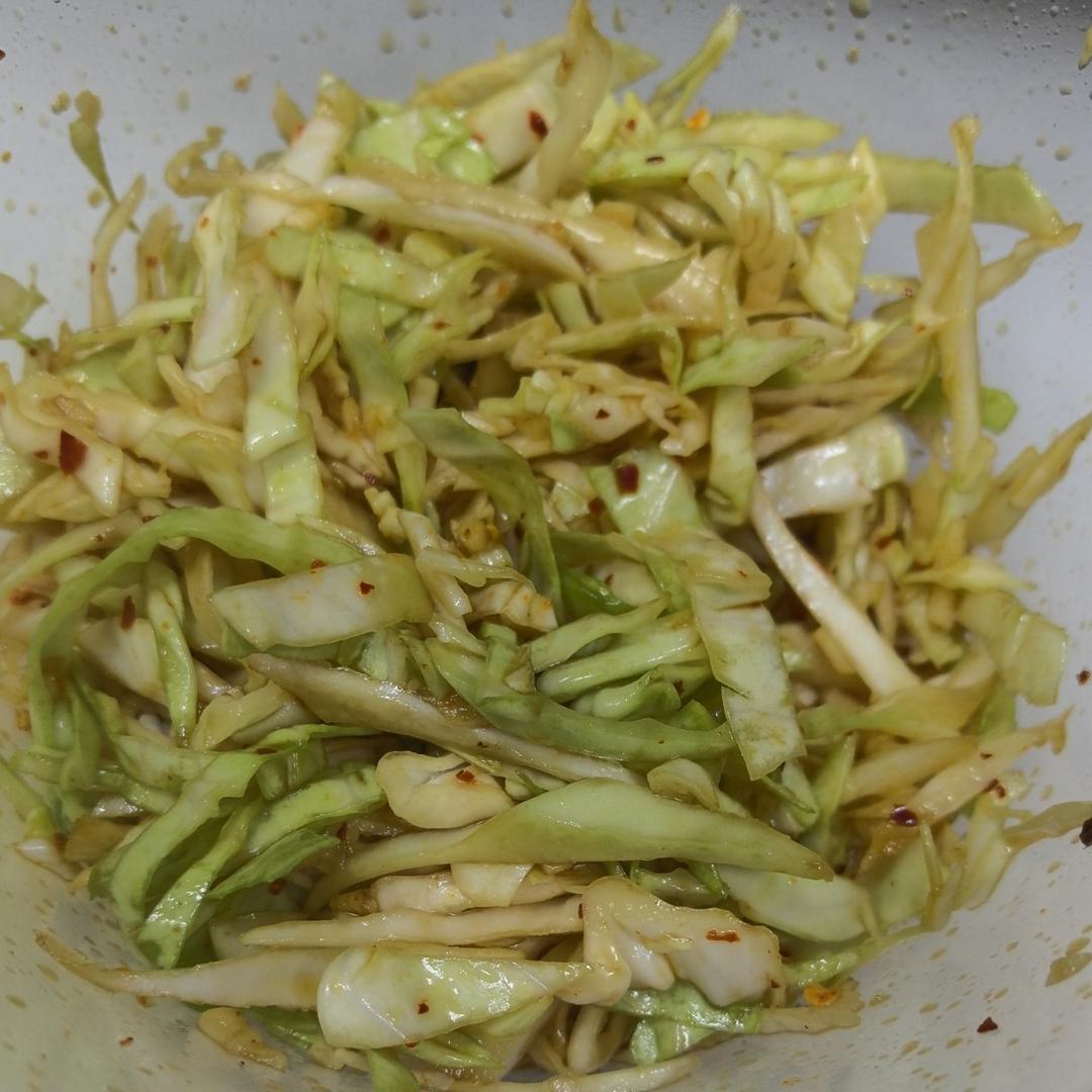 早餐店小菜，凉拌包菜，四川口味，味道超级棒