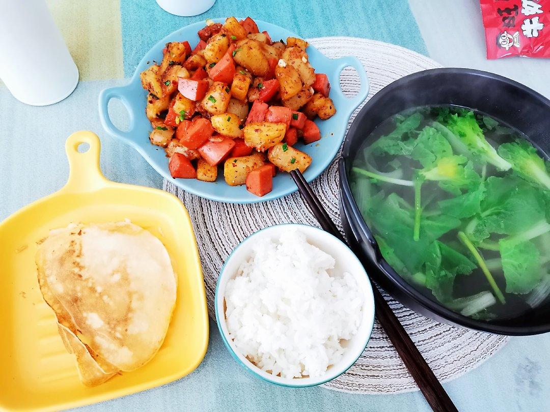 香辣过瘾的孜然土豆火腿，比路边摊还好吃