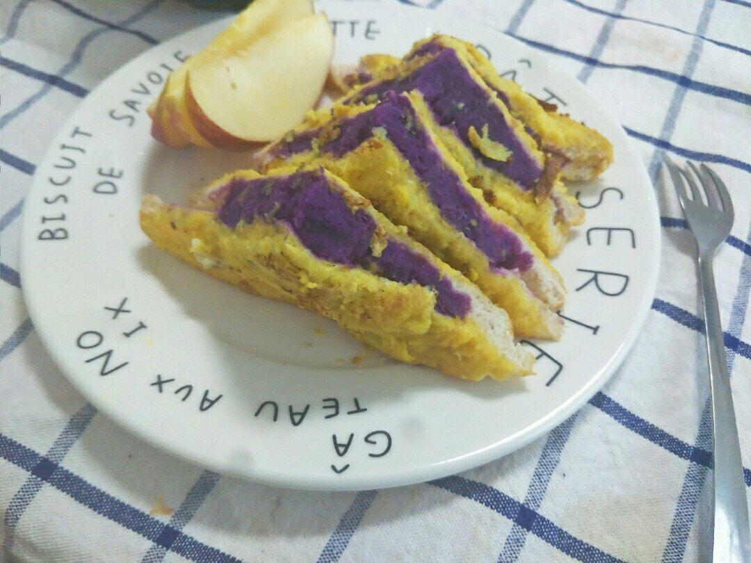 非常简单又美味的【紫薯🍠西多士】