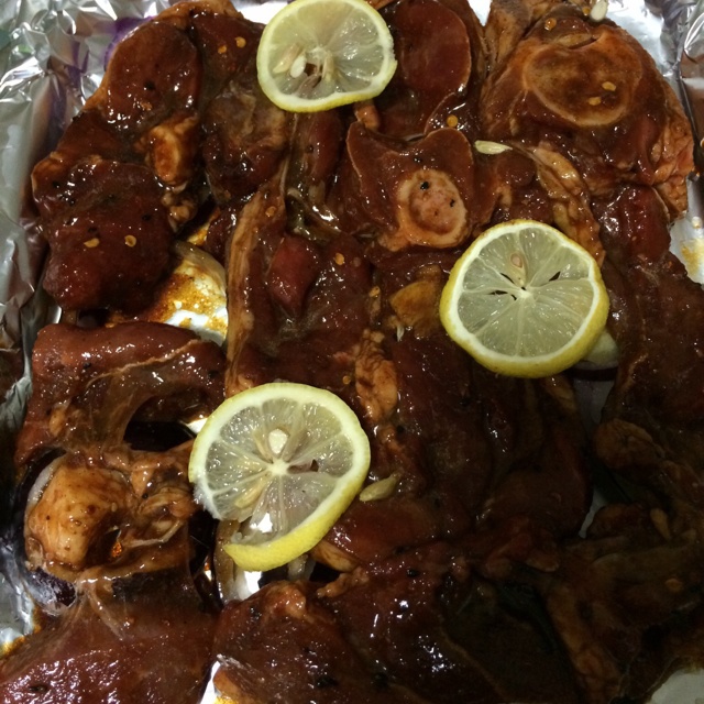 孜然蒜香烤羊腿