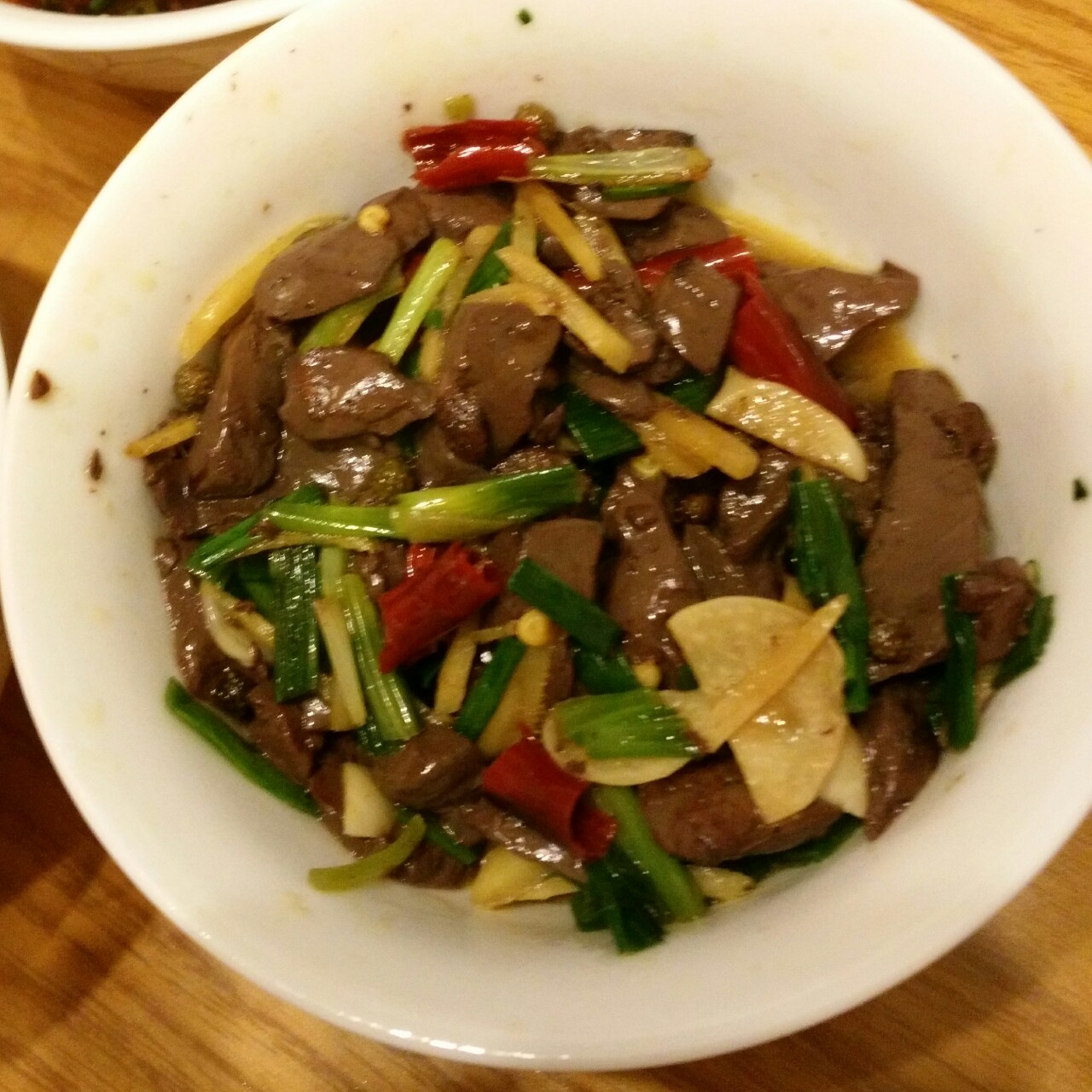 一一吃货一一做的葱烧羊血