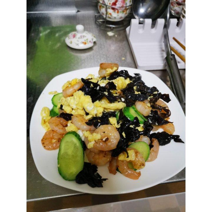 青瓜木耳炒虾仁