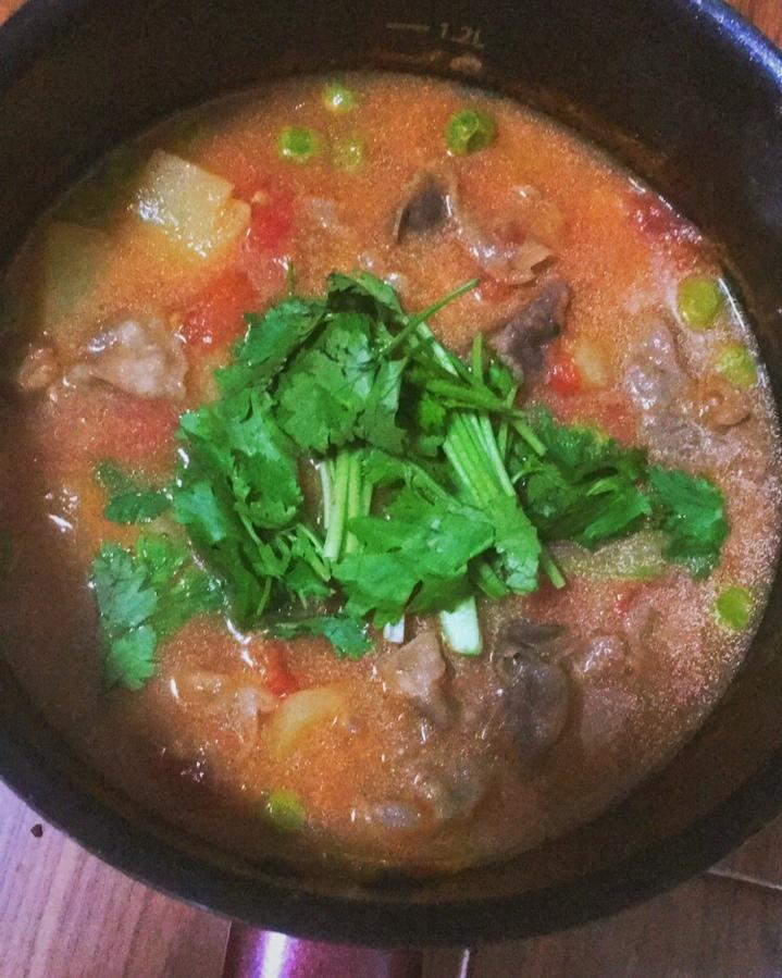 番茄土豆肥牛锅