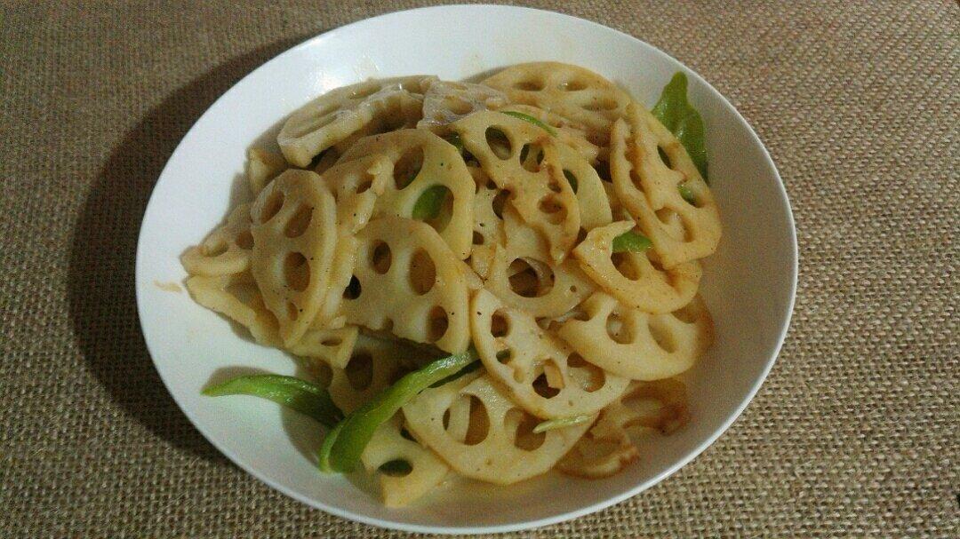 青椒炒藕片