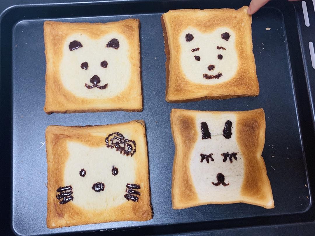 可爱到犯规的手绘烤吐司🍞巨简单❗️孩子最爱❗️