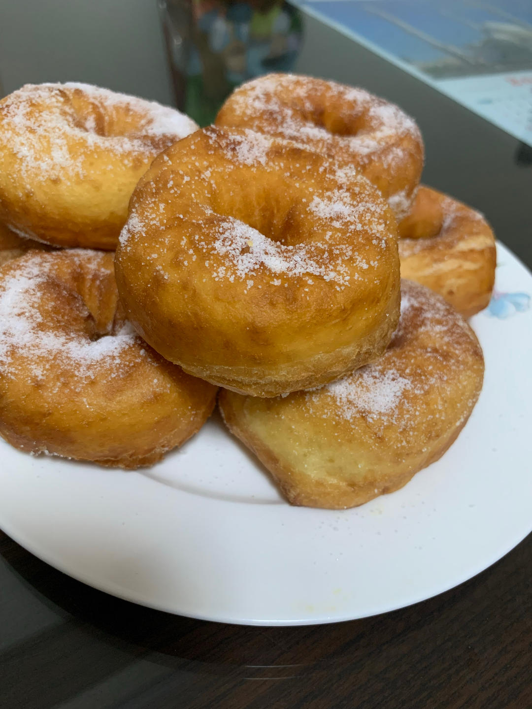 🍩超快手一小时低糖无需烤箱的甜甜圈（详细视频）