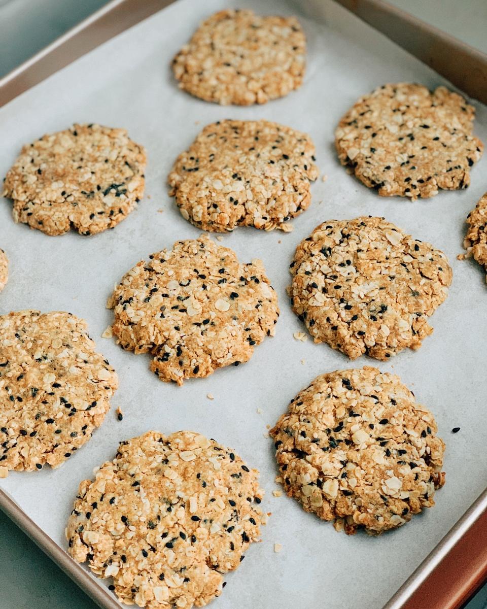 素食:有机燕麦芝麻大饼干