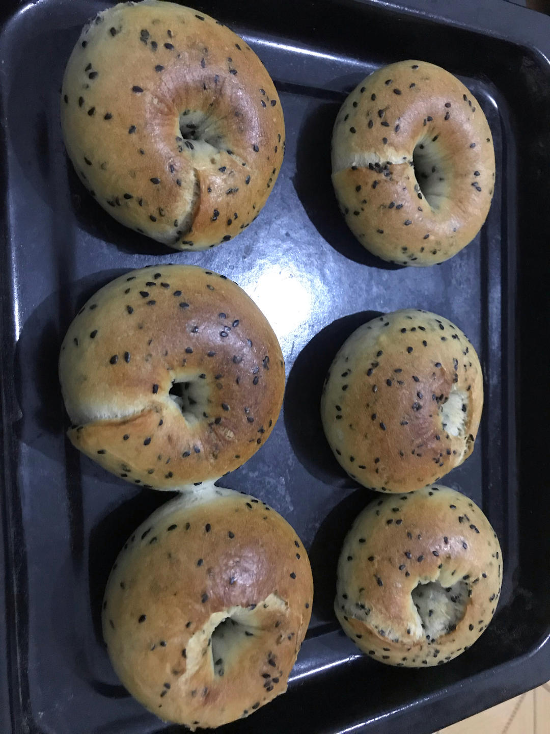 黑芝麻全麦贝果