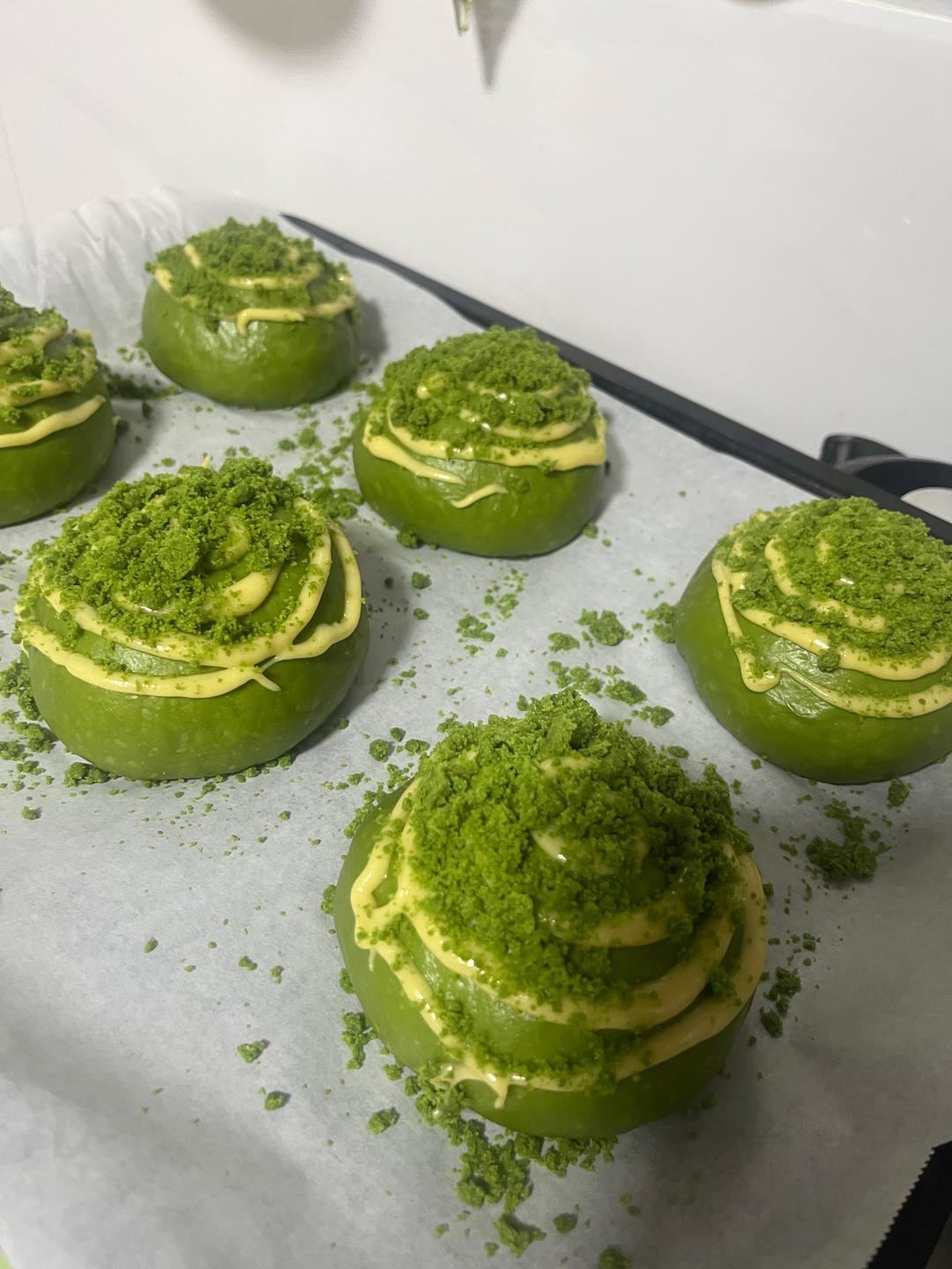 液种法新食谱-抹茶雷神软欧，红豆奶酪和抹茶太搭了！