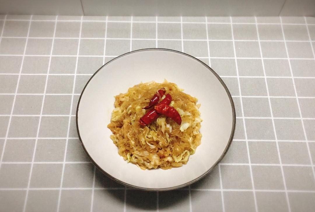 包菜粉丝炒鸡蛋