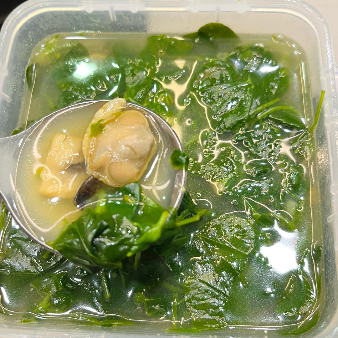 上汤草头～皮蛋蛤蜊版