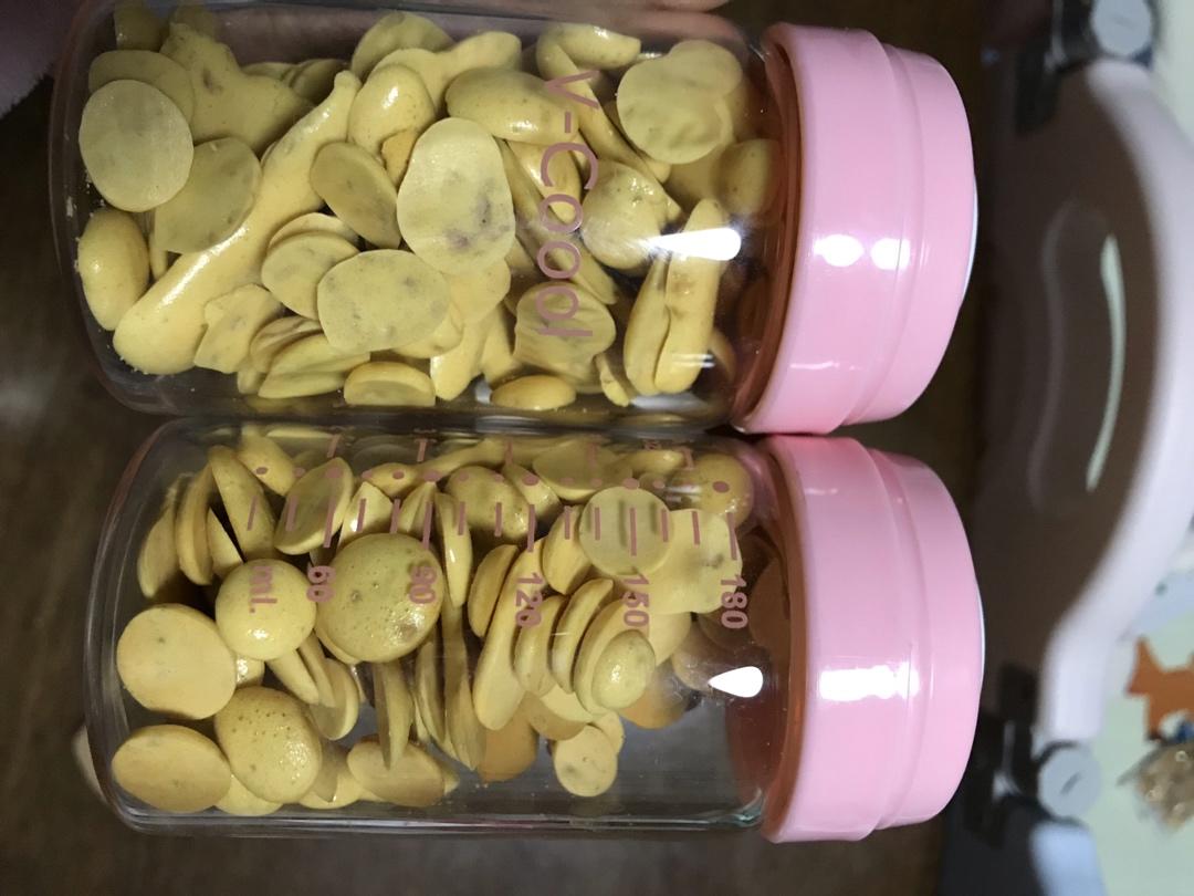 超简单的果蔬/香蕉/菠菜/胡萝卜/南瓜等蛋黄溶豆 无糖无添加 宝宝最爱辅食！