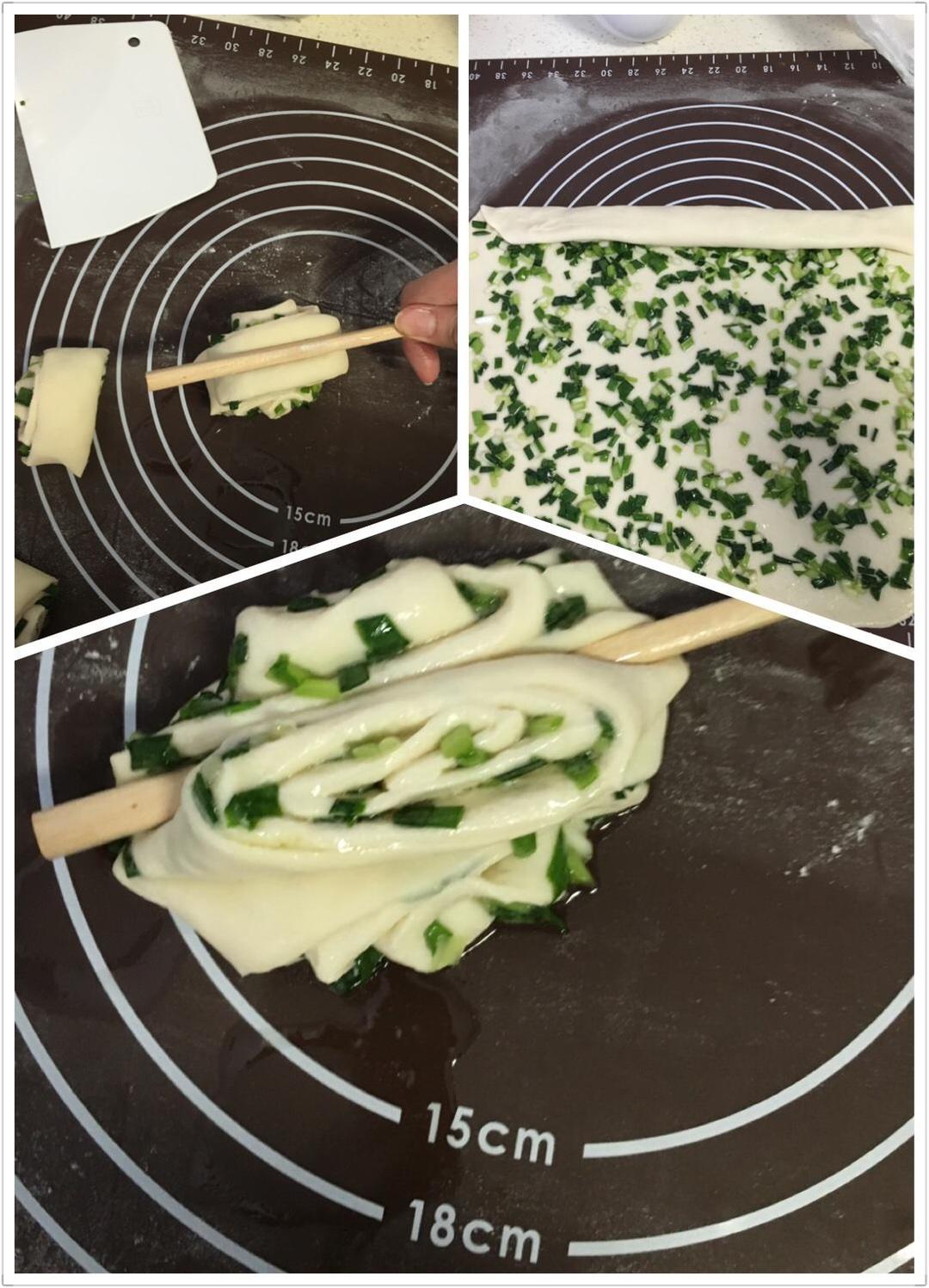 葱花卷 面包机揉面版 的做法步骤图 Annieannie 下厨房