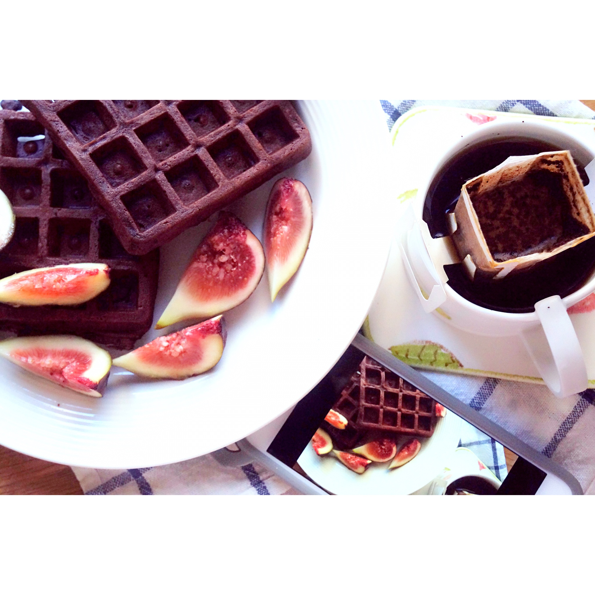 可可糯米华夫饼