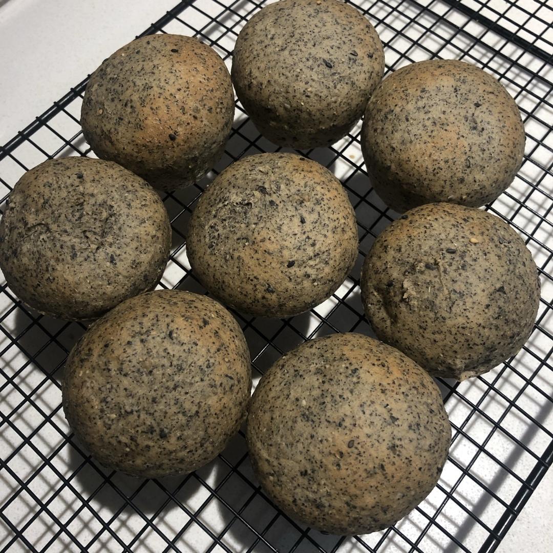 黑芝麻全麦餐包 100%纯全麦