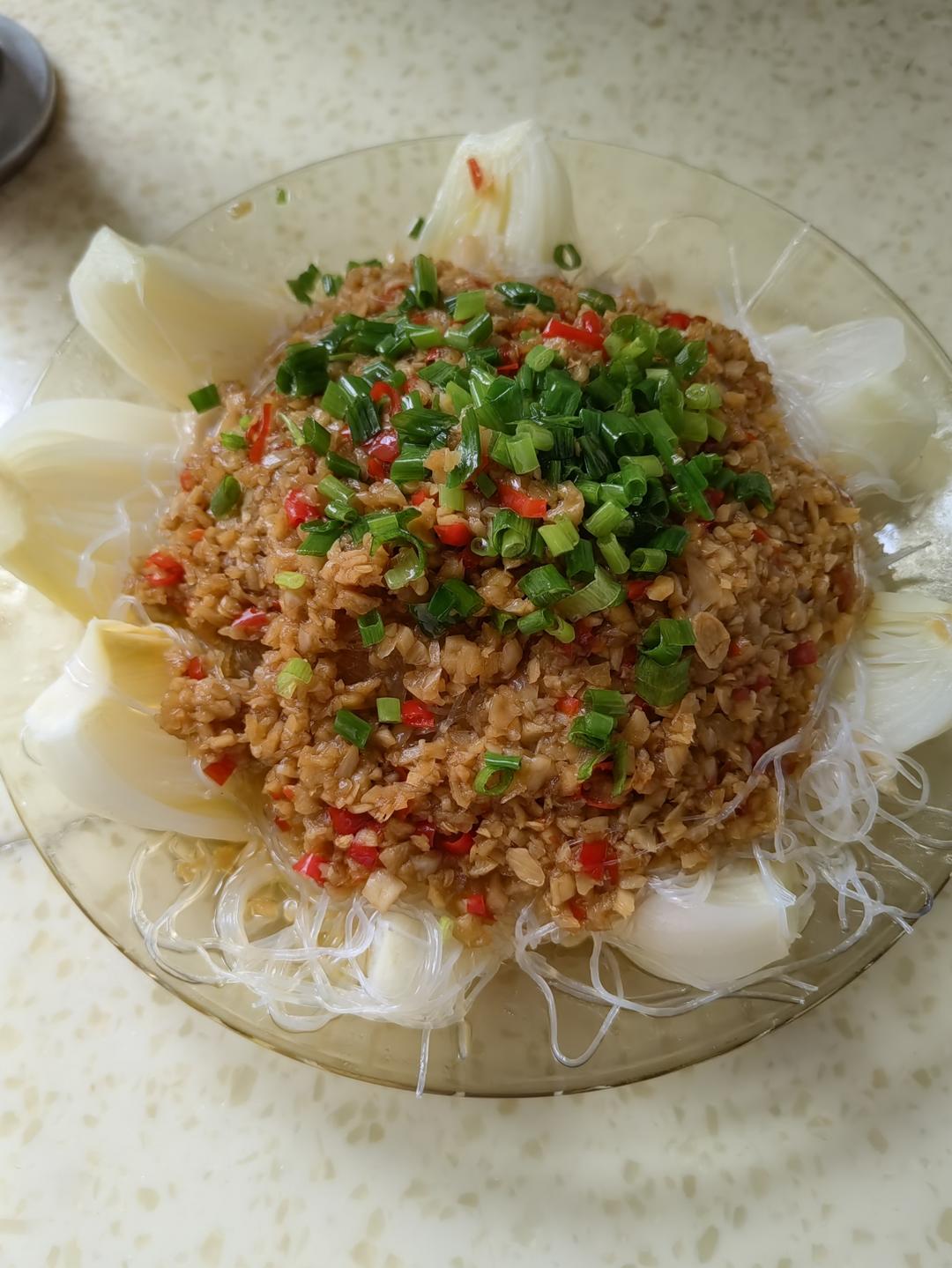 懒人下饭神器，蒜蓉蒸粉丝金针菇娃娃菜