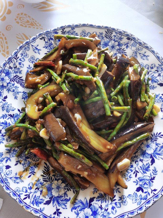 茄子烧豆角 少油免油炸