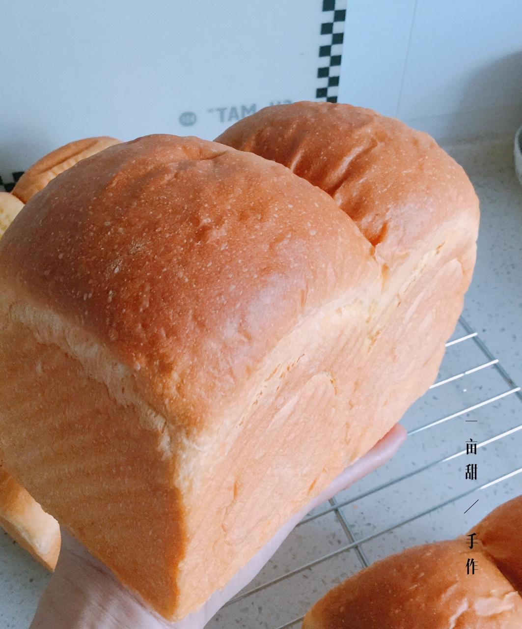 南瓜吐司，奶香南瓜吐司，极致柔软，直接法