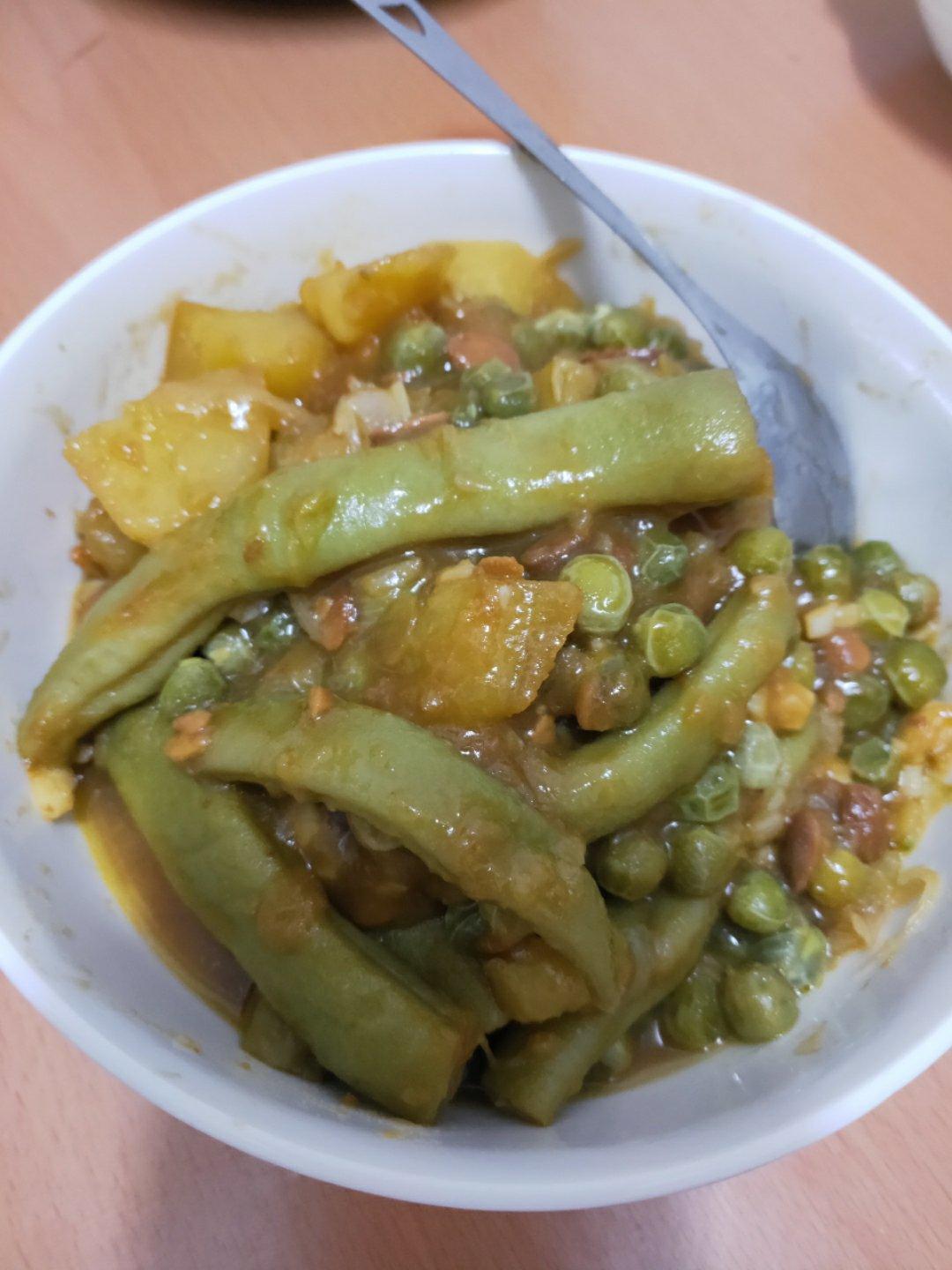 土豆炖豆角