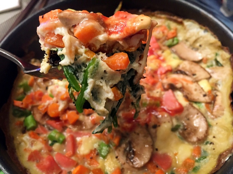 菠菜奶酪烘蛋 (无油快手早餐! )