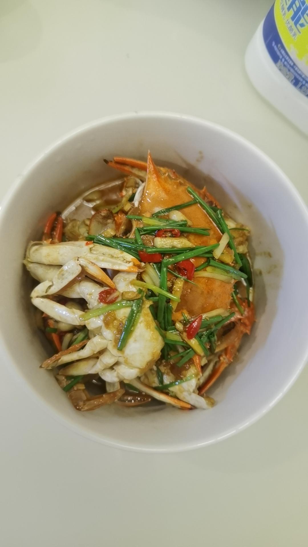 葱姜炒梭子蟹（very easy）