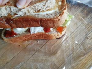 营养快手早餐芝士拉丝三明治的做法 步骤10