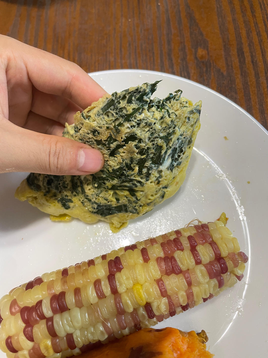喷喷香的紫苏煎蛋-湖北通城家常菜