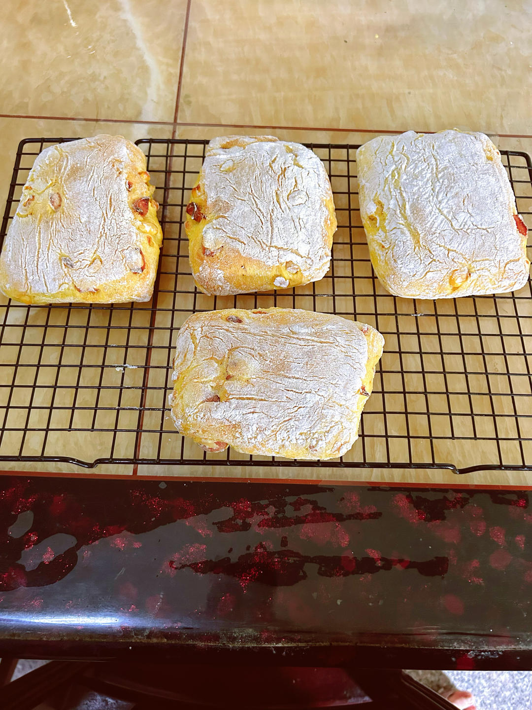 南瓜火腿恰巴塔｜无糖配方