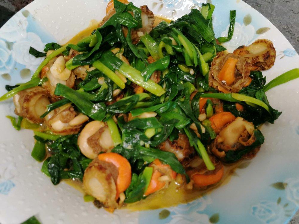 韭菜炒扇贝