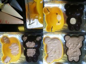 硅胶造型（两只小熊）雪芳蛋糕的做法 步骤5