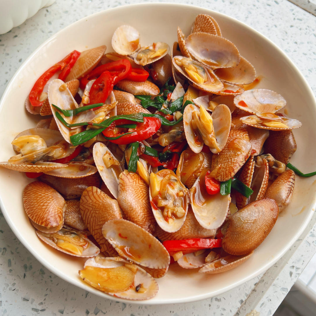 5分钟快手菜❗️秒杀路边摊爆炒花甲～好吃到爆