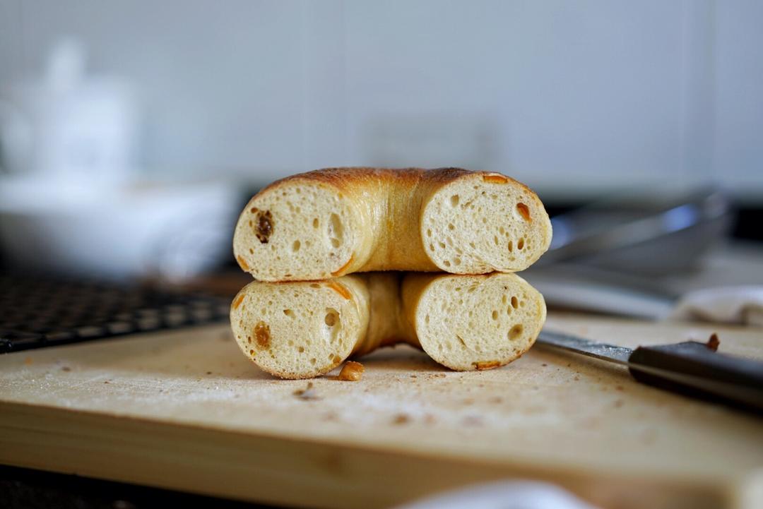 天然酵母蔓越莓罂粟籽贝果