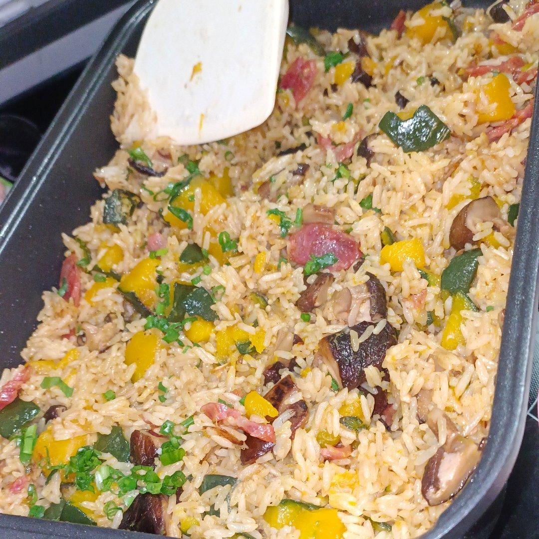 美味到不行的南瓜饭