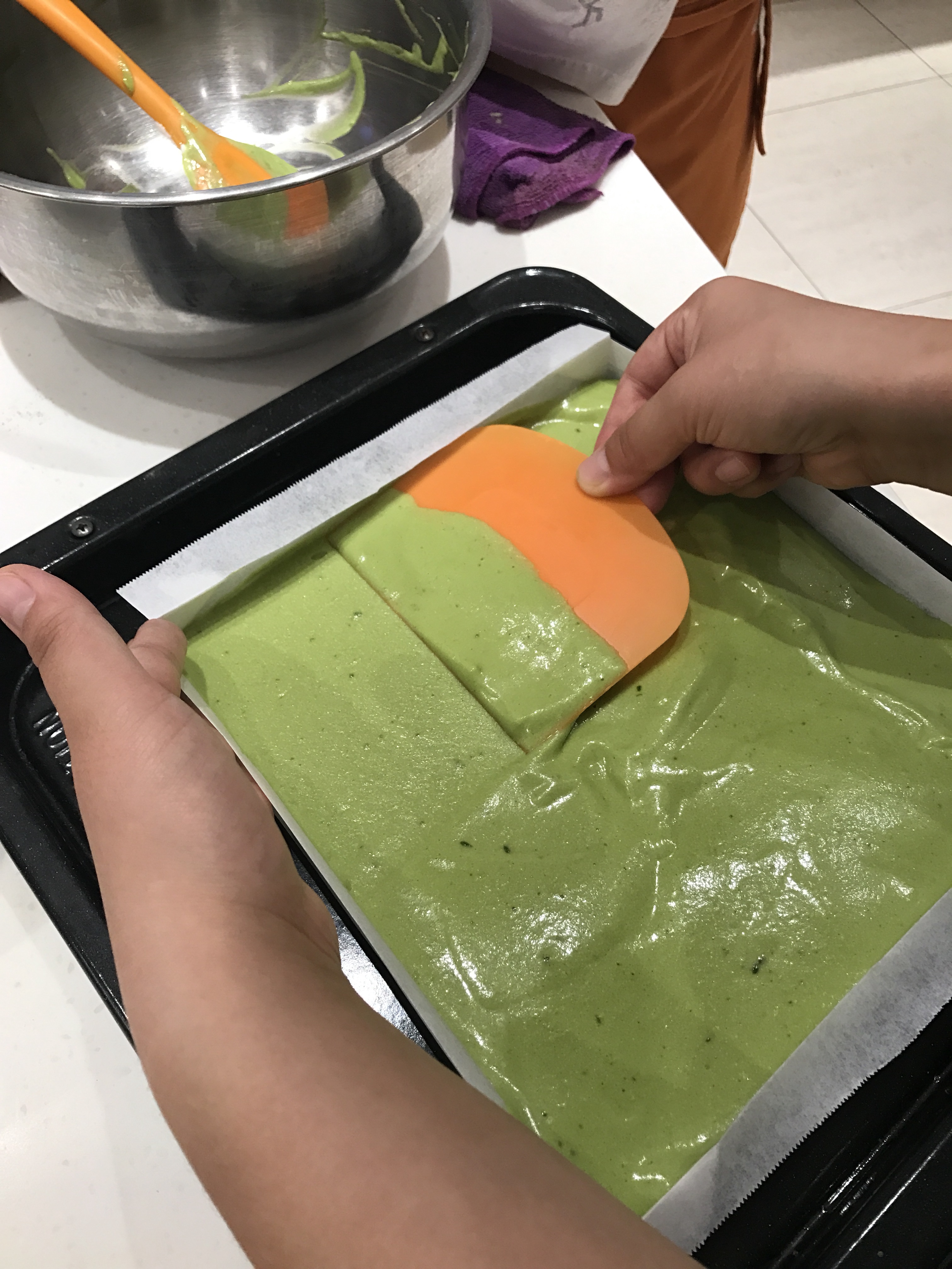 【ABC Cooking】抹茶红豆蛋糕卷的做法 步骤15