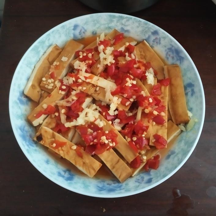 剁椒蒸香干的做法