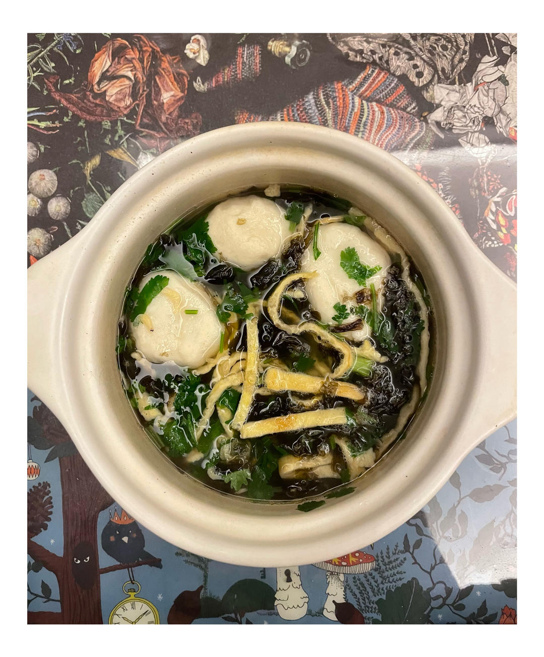 紫菜蛋卷鱼丸汤：特别鲜美，做法很简单