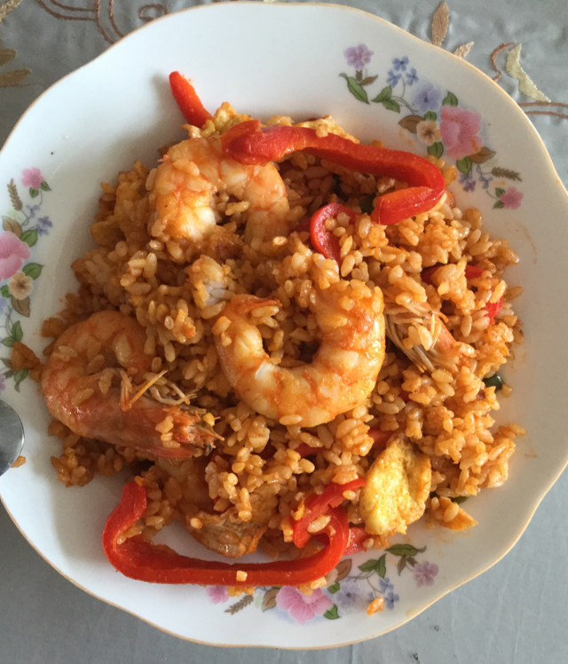 泰式红咖喱海鲜炒饭