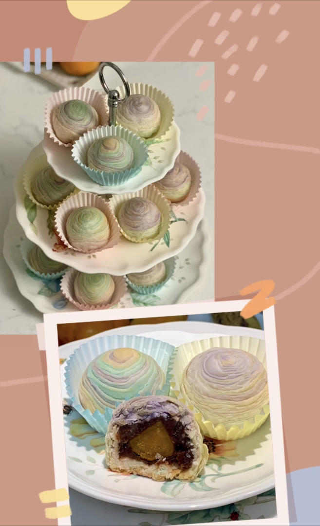 彩虹蛋黄酥（独角兽蛋黄酥）