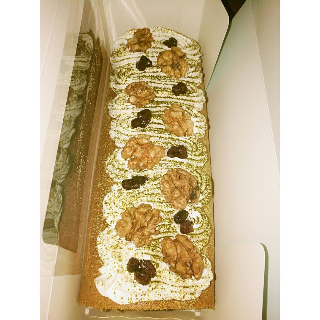 抹茶红豆蛋糕卷