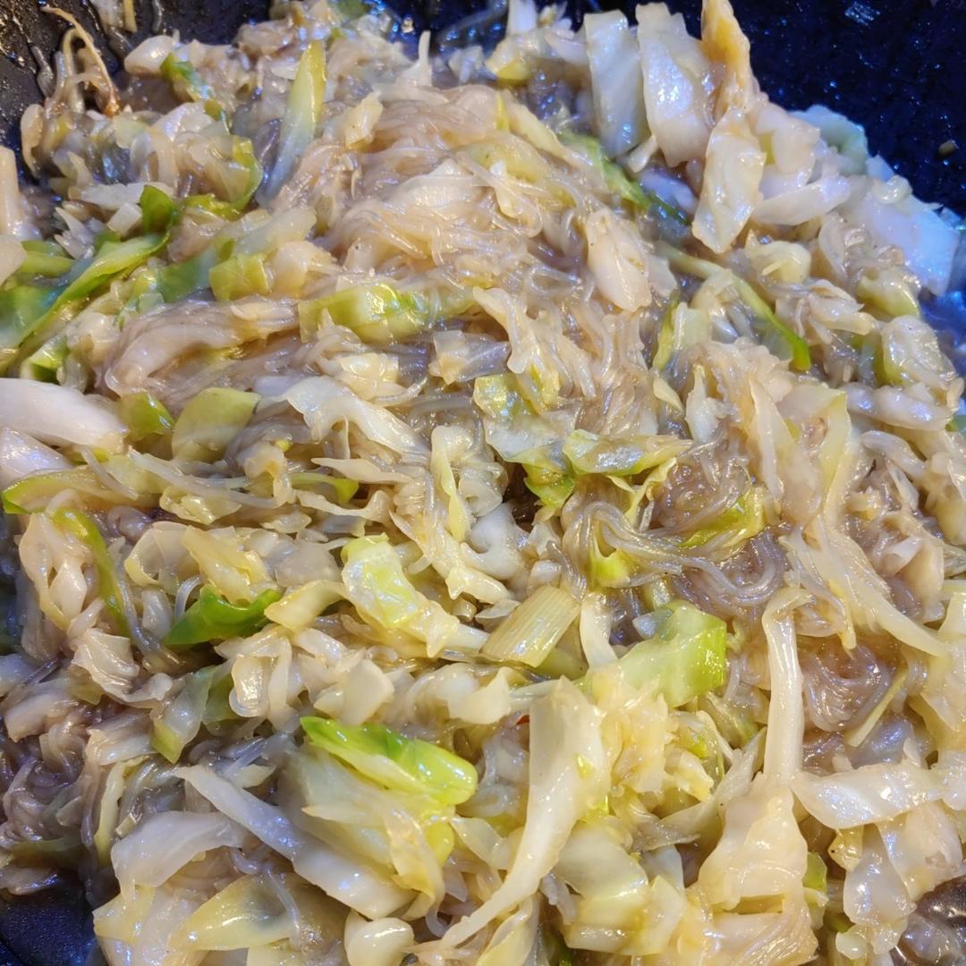 粉丝炒包菜