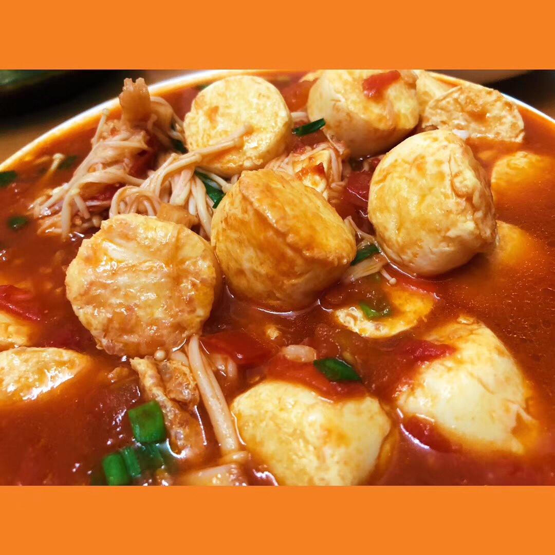 减脂快手菜～番茄金针菇豆腐汤