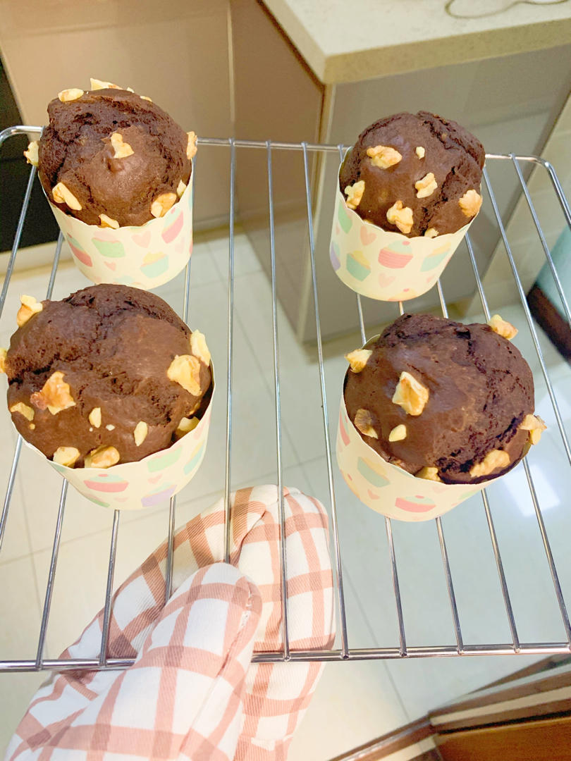 香蕉核桃巧克力马芬