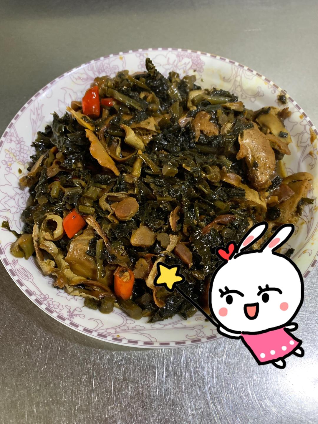 河蚌炒雪里蕻的做法