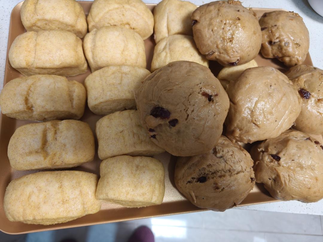 奶香玉米面馒头（一次发酵）