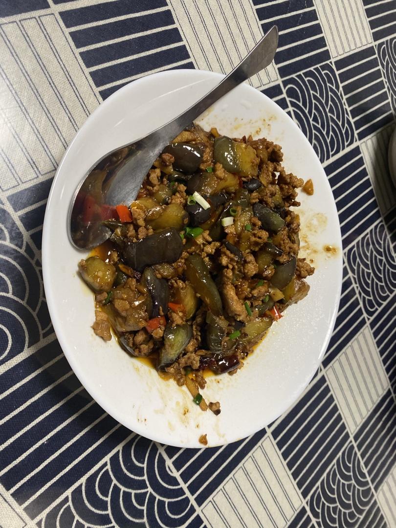 红烧肉沫茄子