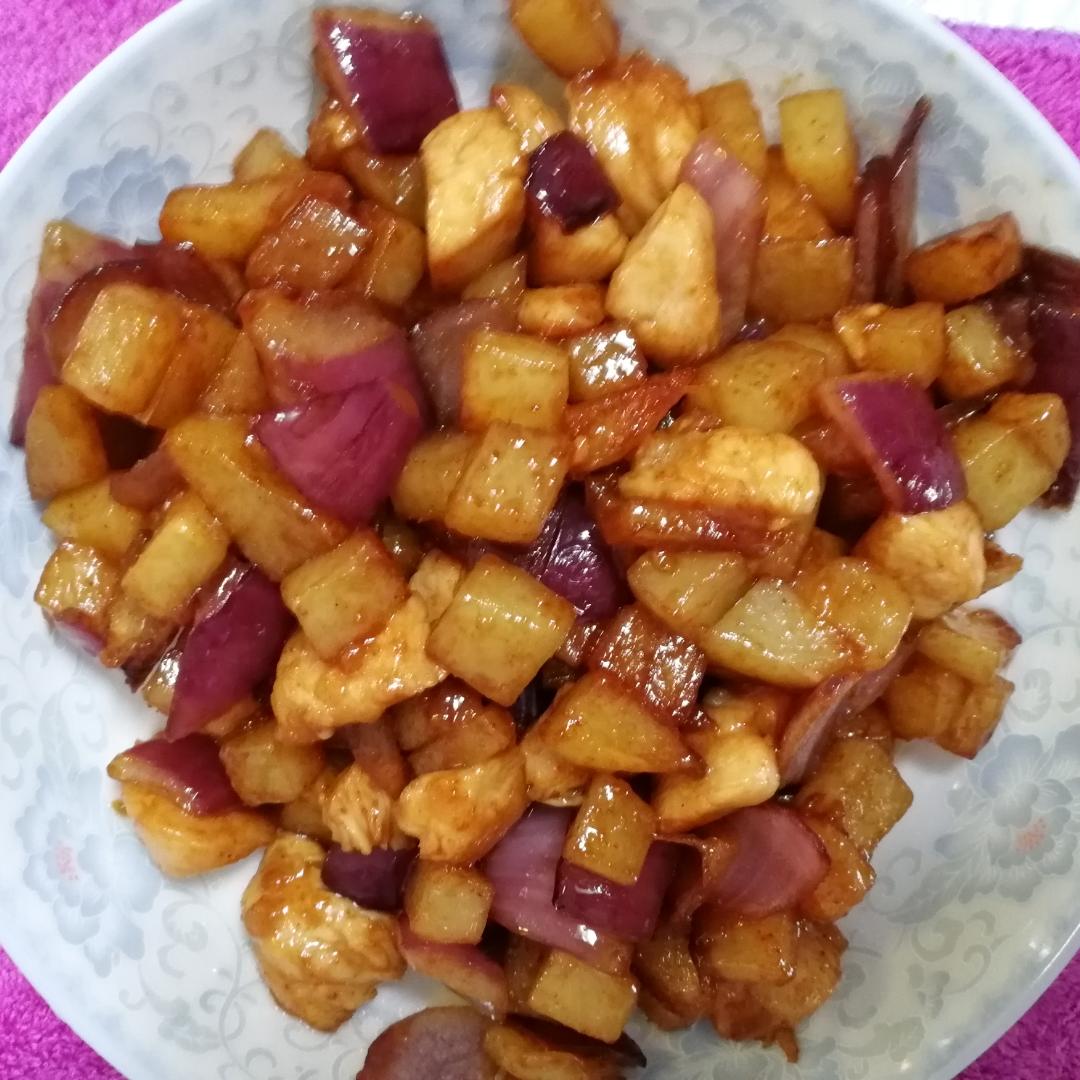 一道怎么做都好吃的干煎土豆鸡丁（红烧，咖喱，椒盐，孜然）