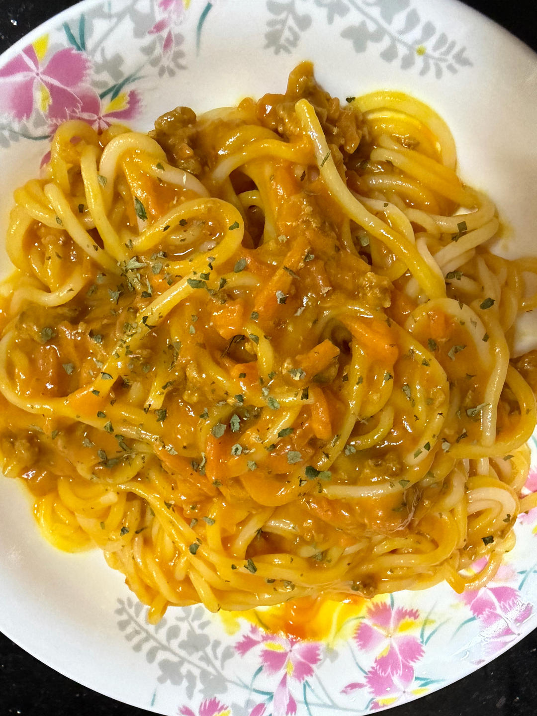简单健康的南瓜泥拌面