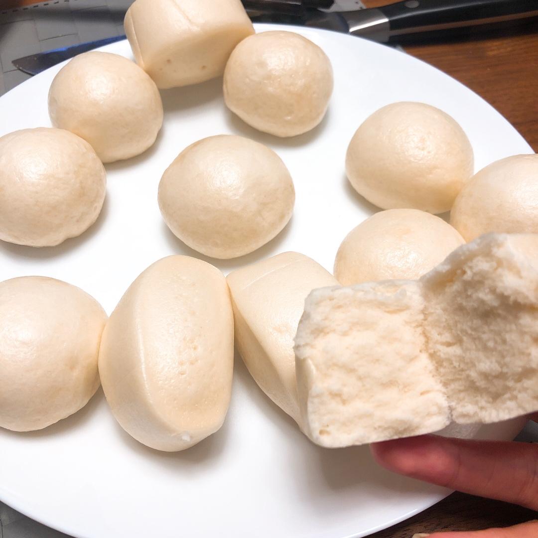 纯手工奶香馒头【无泡打粉，无添加】